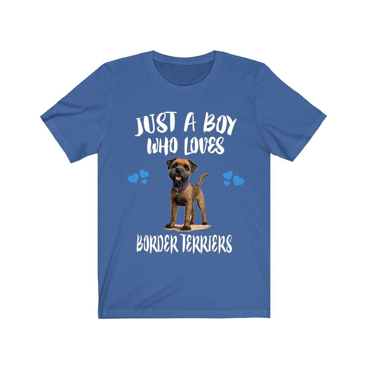 Just A Boy Who Loves Border Terriers Shirt - Border Terrier print design