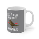Just A Girl Who Loves Spinosaurus Dinosaur Tea Coffee Mug, Spinosaurus Lover Gift, Spinosaurus Animal Mug Image 2
