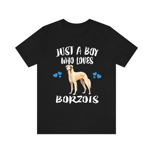 Just A Boy Who Loves Borzois Shirt - Borzoi print design