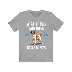 Just A Boy Who Loves Brittany Spaniels Shirt - Brittany Spaniel print design