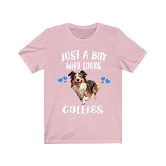 Just A Boy Who Loves Collies Shirt - Collie print design