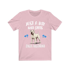 Just A Boy Who Loves Dogo Argentino Dogs Shirt - Dogo Argentino print design