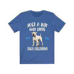 Just A Boy Who Loves Dogo Argentino Dogs Shirt - Dogo Argentino print design