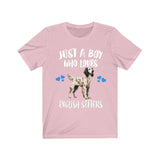 Just A Boy Who Loves English Setters Shirt, Dog Lover Shirt, English Setter Dog, Animal Toddler Infant Kids Gift T-Shirt Image 4