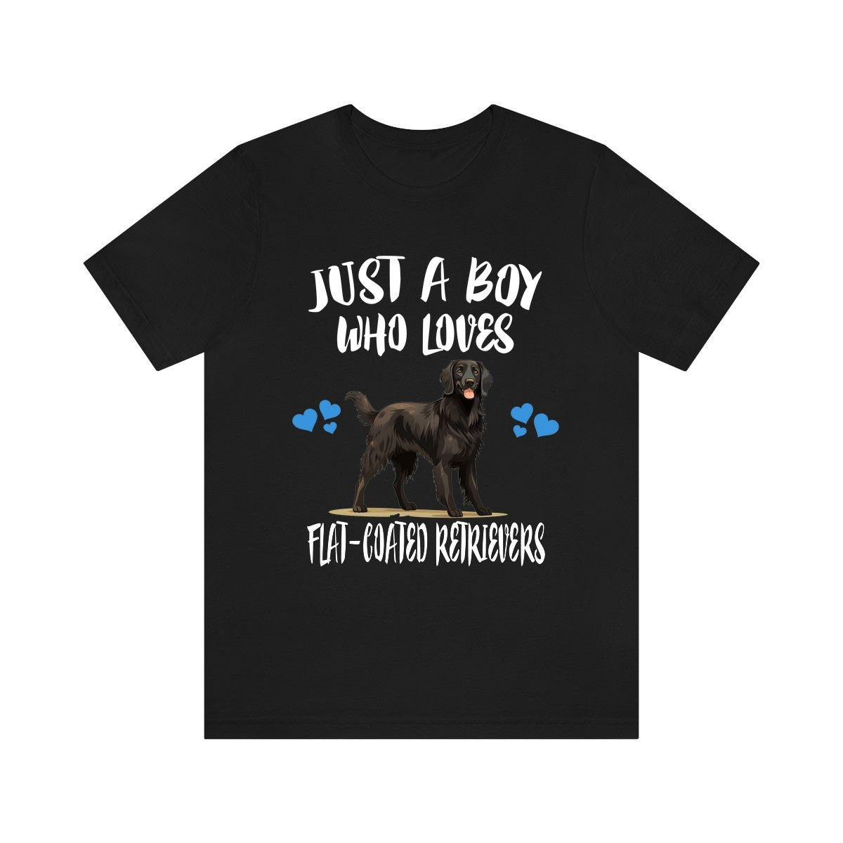 Just A Boy Who Loves Flat-Coated Retrievers Shirt - Flat-Coated Retriever print design