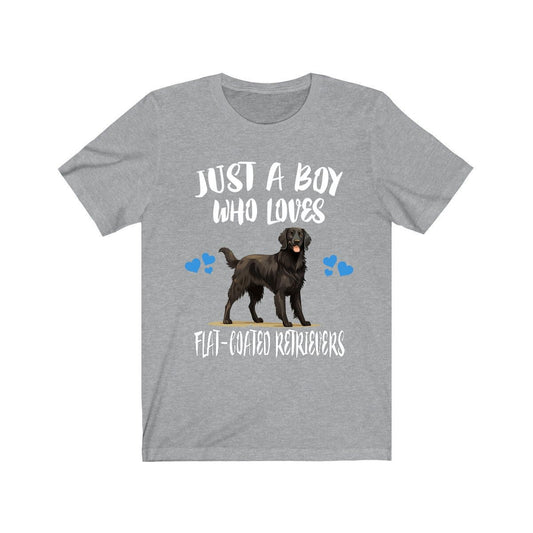 Just A Boy Who Loves Flat-Coated Retrievers Shirt - Flat-Coated Retriever print design