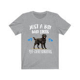 Just A Boy Who Loves Flat Coated Retrievers Shirt, Dog Lover Shirt, Flat Coated Retriever Dog, Animal Toddler Infant Kids Gift T-Shirt Image 1