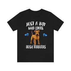 Just A Boy Who Loves Irish Terriers Dogs Shirt - Irish Terrier print design