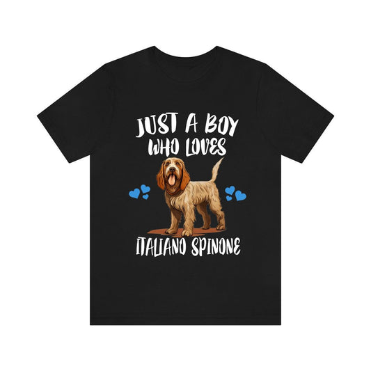 Just A Boy Who Loves Italiano Spinone Dogs Shirt - Spinone Italiano print design