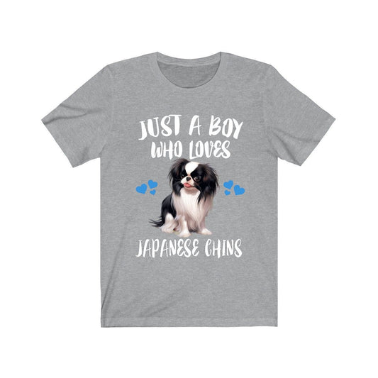 Just A Boy Who Loves Japanese Chins Dogs Shirt - Japanese Chin print design