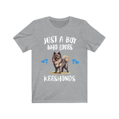 Just A Boy Who Loves Keeshonds Dogs Shirt - Keeshond print design