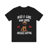 Just A Girl Who Loves Brussels Griffons Shirt, Dog Lover Shirt, Brussels Griffon Dog, Animal Toddler Infant Kids Gift T-Shirt Image 1