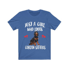 Just A Girl Who Loves Gordon Setters Shirt - Gordon Setter print design