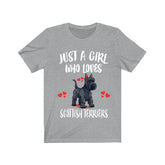 Just A Girl Who Loves Scottish Terriers Shirt, Dog Lover Shirt, Scottish Terrier Dog, Animal Toddler Infant Kids Gift T-Shirt Image 1