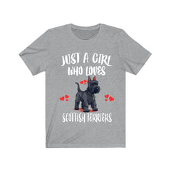 Just A Girl Who Loves Scottish Terriers Shirt - Scottish terrier print design