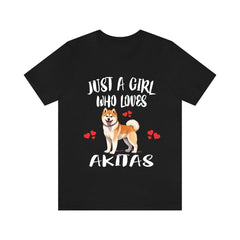 Akita Dog T-Shirt for Girls - akita dog print design