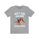 Just A Girl Who Loves Basset Hounds Shirt, Dog Lover Shirt, Basset Hound Dog, Animal Toddler Infant Kids Gift T-Shirt Image 1