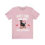 Just A Girl Who Loves Beaucerons Shirt, Dog Lover Shirt, Beauceron Dog, Animal Toddler Infant Kids Gift T-Shirt Image 3