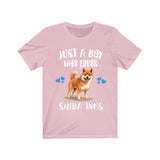 Just A Boy Who Loves Shiba Inus Dogs Shirt, Dog Lover Shirt, Shiba Inu Dog, Animal Toddler Infant Kids Gift T-Shirt Image 4