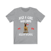Just A Girl Who Loves Belgian Malinois Shirt, Dog Lover Shirt, Belgian Malinois Dog, Animal Toddler Infant Kids Gift T-Shirt Image 1