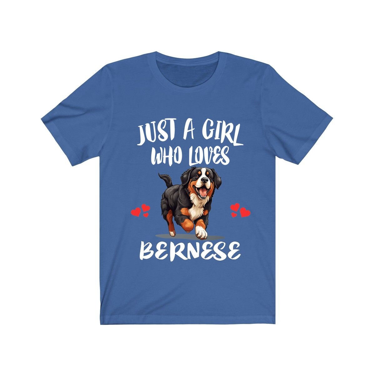 Just A Girl Who Loves Bernese Mountain Dogs Shirt - Bernese print design