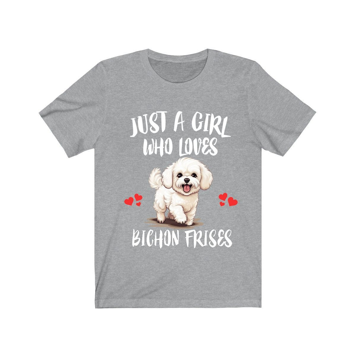 Just A Girl Who Loves Bichon Frise Dogs Shirt - Bichon Frise print design