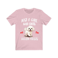 Just A Girl Who Loves Bichon Frise Dogs Shirt - Bichon Frise print design
