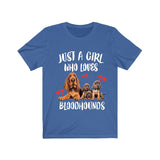 Just A Girl Who Loves Bloodhounds Shirt, Dog Lover Shirt, Bloodhound Dog, Animal Toddler Infant Kids Gift T-Shirt Image 4