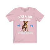 Just A Boy Who Loves Staffordshire Bull Terriers Dogs Shirt, Dog Lover Shirt, Staffordshire Bull Terrier Dog, Animal Toddler T-Shirt Image 4