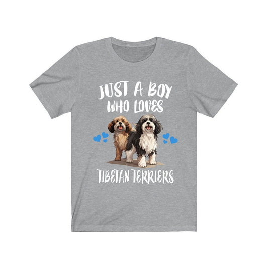Just A Boy Who Loves Tibetan Terriers Dogs Shirt - Tibetan Terrier print design