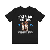 Just A Boy Who Loves Welsh Springer Spaniels Shirt, Dog Lover Shirt, Welsh Springer Spaniel Dog, Animal Toddler Infant Kids Gift T-Shirt Image 1