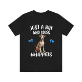 Just A Boy Who Loves Whippets Dogs Shirt, Dog Lover Shirt, Whippet Dog, Animal Toddler Infant Kids Gift T-Shirt Image 1