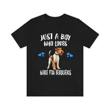 Just A Boy Who Loves Wire Fox Terriers Shirt, Dog Lover Shirt, Wire Fox Terrier Dog, Animal Toddler Infant Kids Gift T-Shirt Image 1