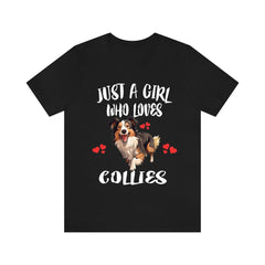 Just A Girl Who Loves Collies Shirt - collie print design