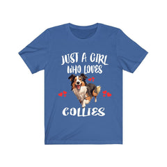 Just A Girl Who Loves Collies Shirt - collie print design