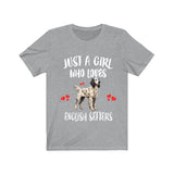 Just A Girl Who Loves English Setters Shirt, Dog Lover Shirt, English Setter Dog, Animal Toddler Infant Kids Gift T-Shirt Image 3