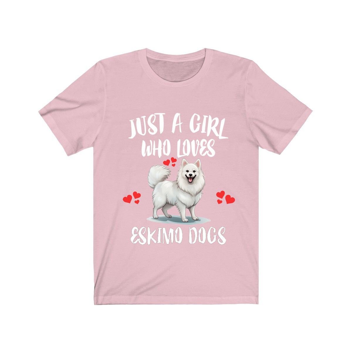 Just A Girl Who Loves Eskimo Dogs Shirt - American Eskimo Dog print design