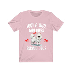 Just A Girl Who Loves Eskimo Dogs Shirt - American Eskimo Dog print design