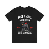 Just A Girl Who Loves Giant Schnauzers Dogs Shirt, Dog Lover Shirt, Giant Schnauzer Dog, Animal Toddler Infant Kids Gift T-Shirt Image 2
