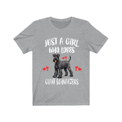 Just A Girl Who Loves Giant Schnauzers Shirt - Giant Schnauzer print design