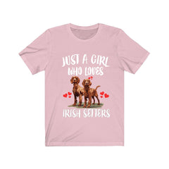 Just A Girl Who Loves Irish Setters Dogs Shirt - Irish Setter print design