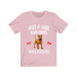 Just A Girl Who Loves Irish Terriers Dogs Shirt, Dog Lover Shirt, Irish Terrier Dog, Animal Toddler Infant Kids Gift T-Shirt Image 3
