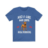 Just A Girl Who Loves Irish Terriers Dogs Shirt, Dog Lover Shirt, Irish Terrier Dog, Animal Toddler Infant Kids Gift T-Shirt Image 2