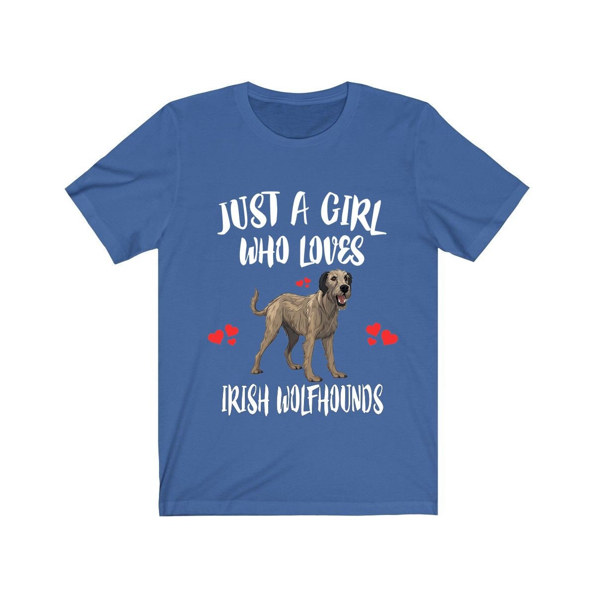 Just A Girl Who Loves Irish Wolfhounds Shirt - Irish Wolfhound print design