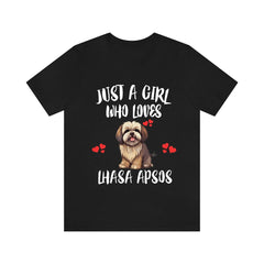 Just A Girl Who Loves Lhasa Apsos Shirt - Lhasa Apso print design