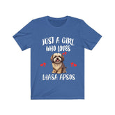 Just A Girl Who Loves Lhasa Apsos Dogs Shirt, Dog Lover Shirt, Lhasa Apso Dog, Animal Toddler Infant Kids Gift T-Shirt Image 1