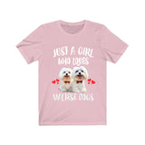 Just A Girl Who Loves Maltese Dogs Shirt, Dog Lover Shirt, Maltese Dog, Animal Toddler Infant Kids Gift T-Shirt Image 2