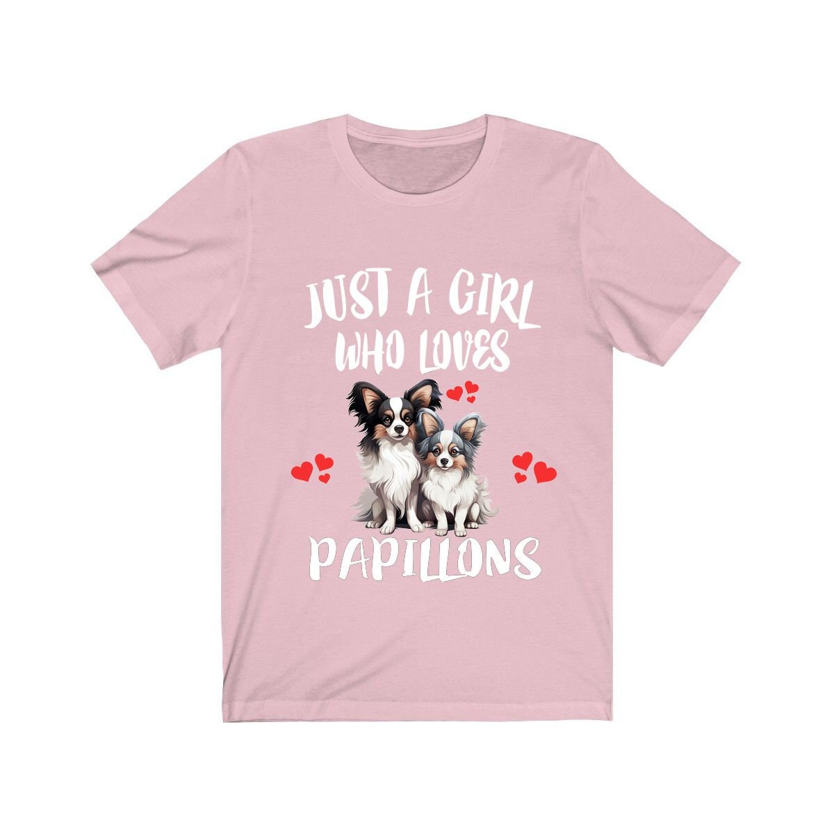 Just A Girl Who Loves Papillons Dogs Shirt - Papillon print design
