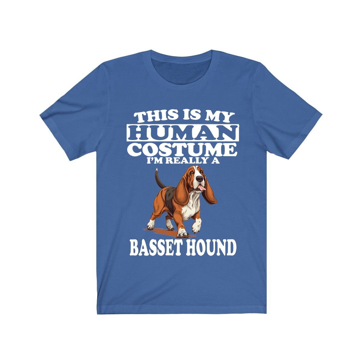 This Is My Human Costume I'm Really A Basset Hound Shirt - Basset Hound print design