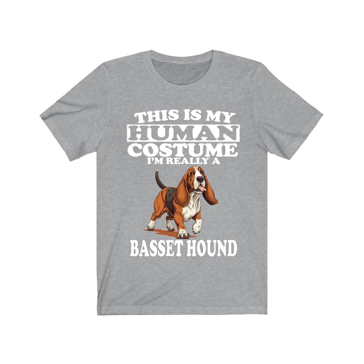 This Is My Human Costume I'm Really A Basset Hound Shirt - Basset Hound print design